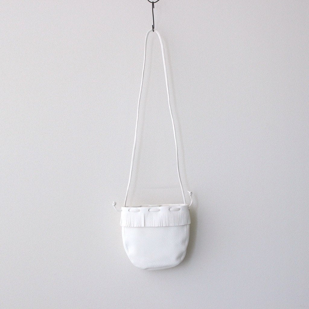 FRINGE SHOULDER POUCH：S #WHITE [DA67]