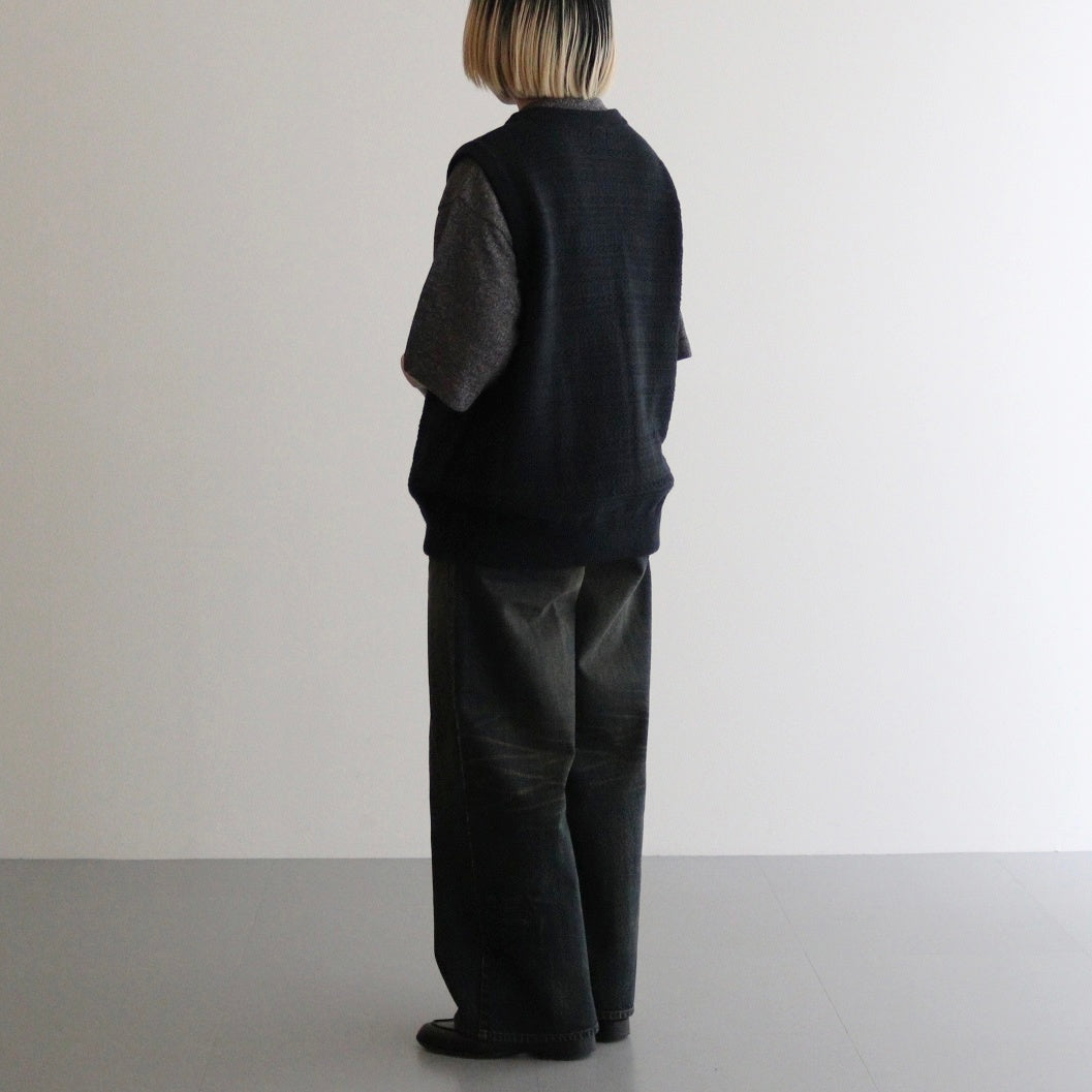 Links Zip Up Vest #Black [2501-017]