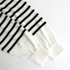 Sailor Silk Open-collar Knit #White-Navy [AOESKN015]