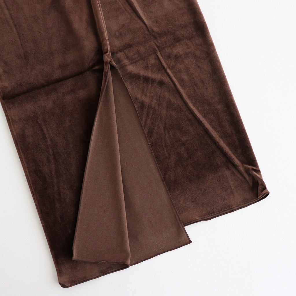 Velour Slit Leggings #BRN [12520707]