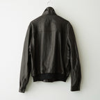 TEXTURED LAMB LEATHER BLOUSON #BLACK [A26AB01BL]