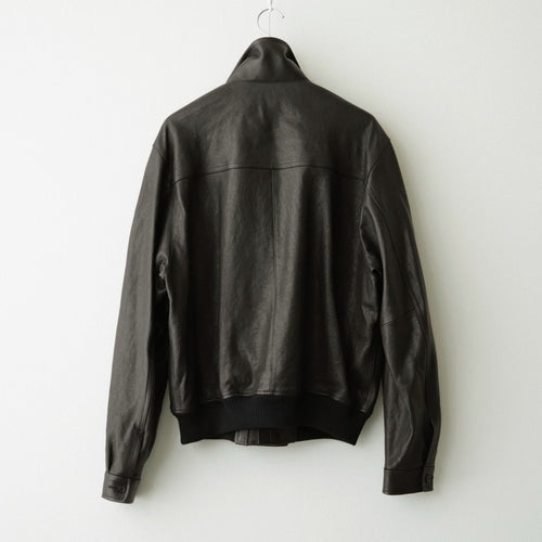 TEXTURED LAMB LEATHER BLOUSON #BLACK [A26AB01BL]