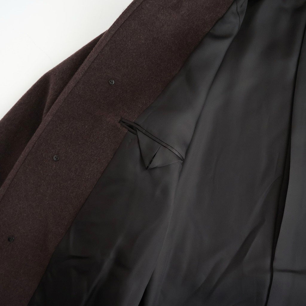 SUPER FINE WOOL MOSSER SOUTIEN COLLAR COAT #TOP BROWN [A26AC01WM]