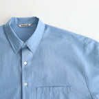 WASHED FINX TWILL BIG SHIRT #BLUE [A25SS02TN]