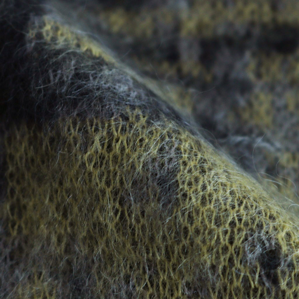 JACQUARD MOHAIR CARDIGAN #YELLOW [YK24FW0814S]