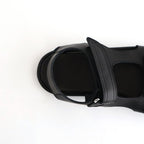 SOFT LEATHER DOUBLE STRAP SANDALS #BLACK [A26SS12QD]