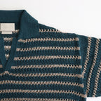 BORDER MESH KNIT SKIPPER POLO SHIRT #PEACOCK GREEN [YK25SS001010S]