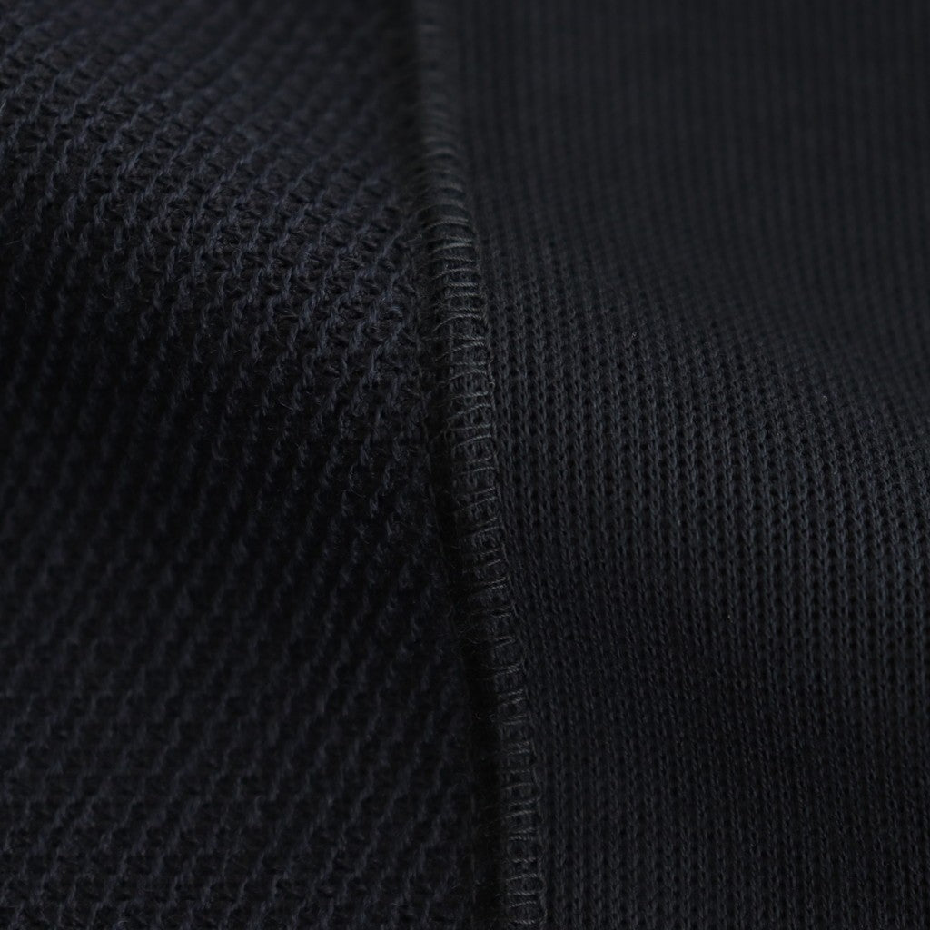 綿フライス×エステルウールラッセル×綿ダブルフェイスカットソー #BLACK [HP-T006-051]