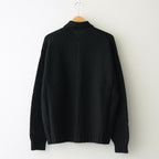 SHETLAND WOOL CASHMERE KNIT CARDIGAN #BLACK [A24AS01SC]