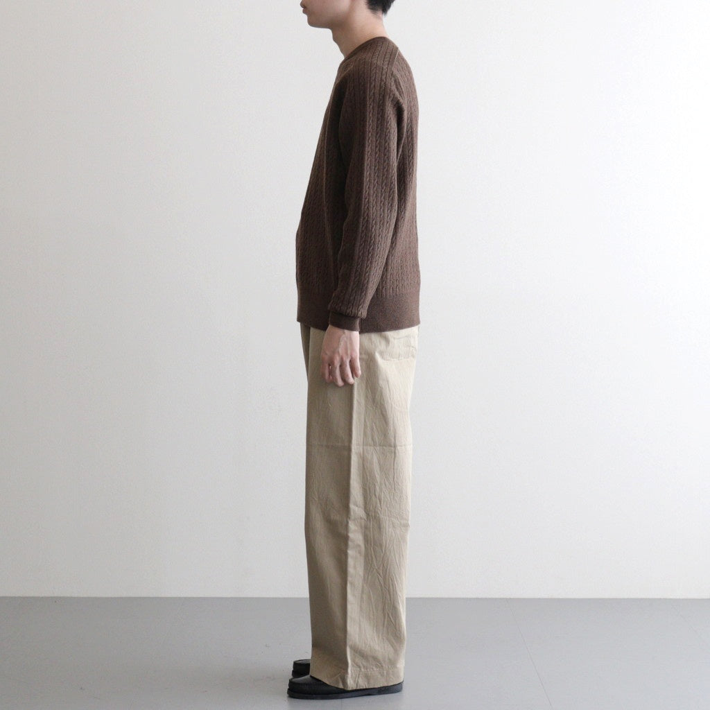 Chino Trousers - Wide Straight #KHAKI [11052601]