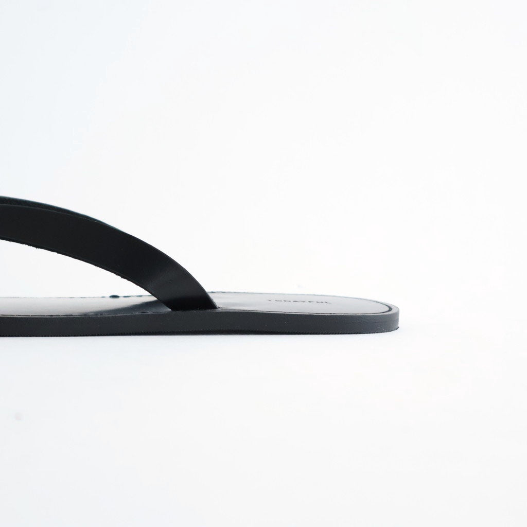 Leather Thong Sandals #BLK [12611018]