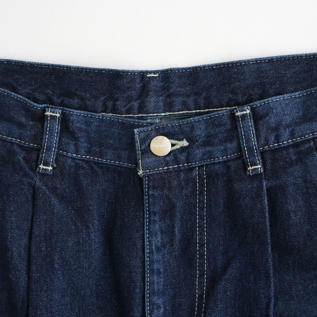 Selvage Denim Two Tuck Pants #INDIGO DARK FADE [GU263-40061DB]