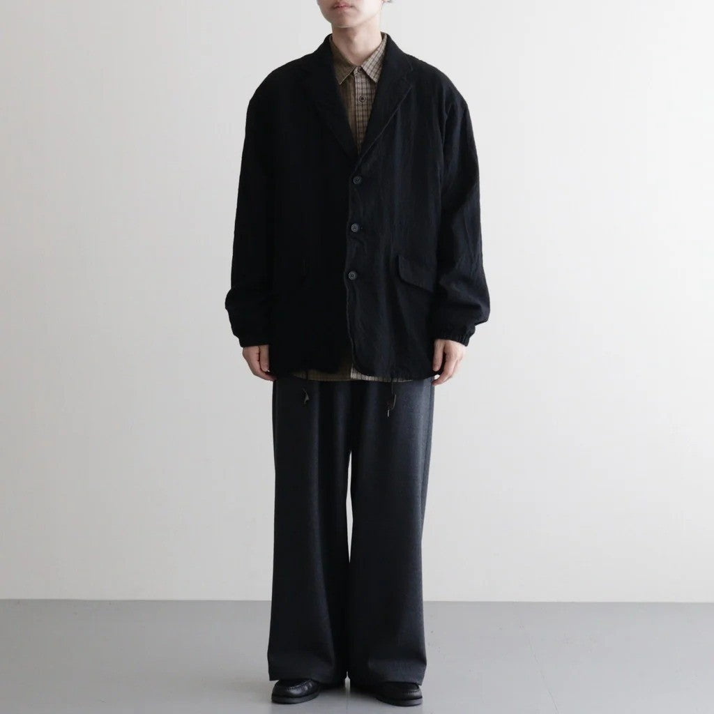ウールサージ 製品縮絨ジャケット #BLACK [HR-J105-051]