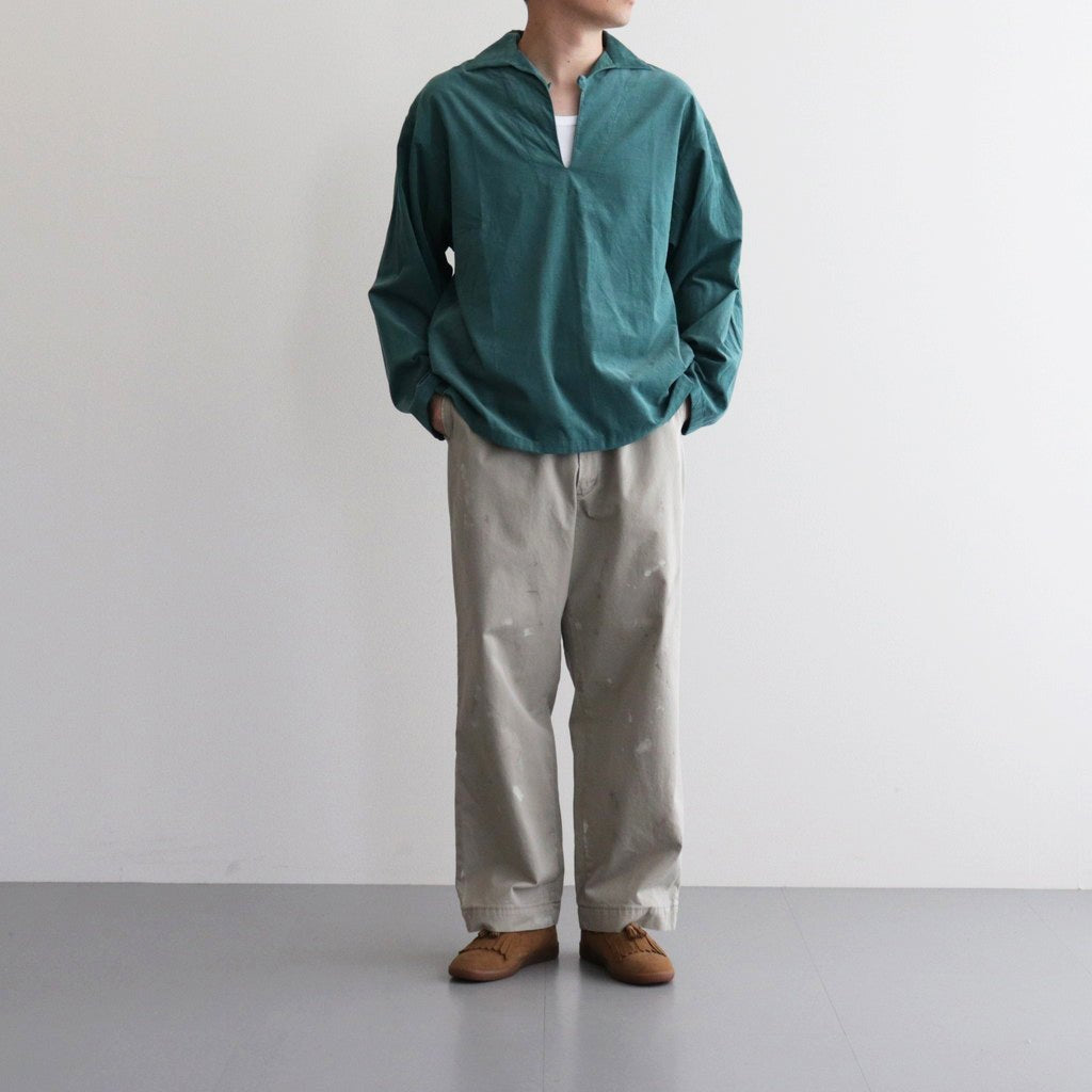 CORDUROY SMOCK SHIRT #TURQUOISE [H2302-SH018]