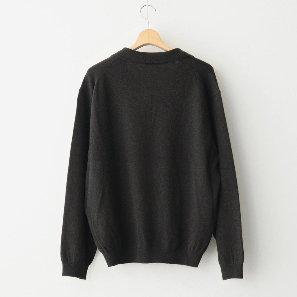 SUPER LIGHT WOOL SKIPPER POLO SWEATER #BROWN [KRAGGW0803]