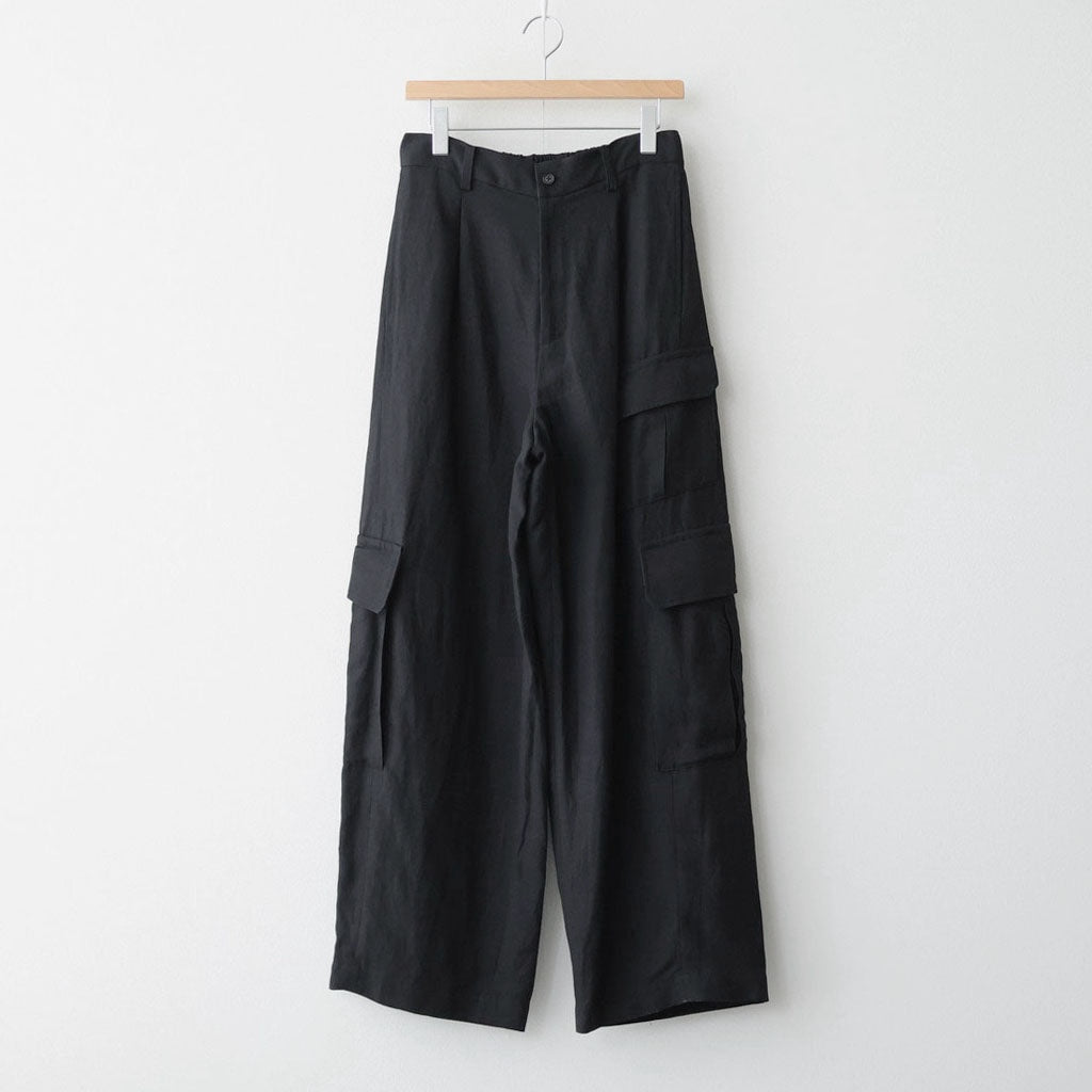 VIS/LI/RA TWILL CARGO TROUSERS #BLACK [ST.1434]