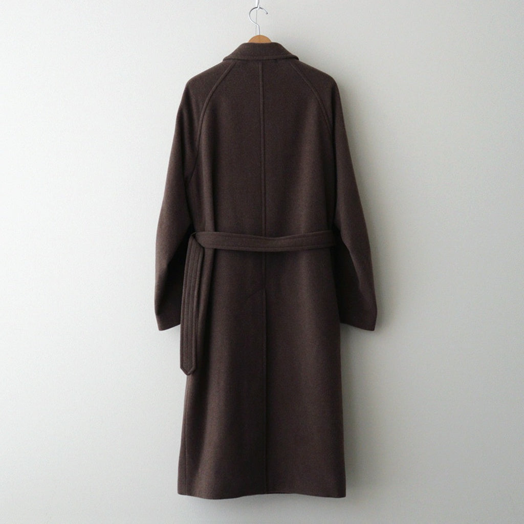 SUPER FINE WOOL MOSSER SOUTIEN COLLAR COAT #TOP BROWN [A25AC01WM