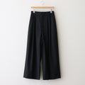 WOOL TROPICAL WIDE EASY PANTS #BLACK [PRAGGM0110]