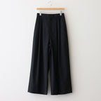 WOOL TROPICAL WIDE EASY PANTS #BLACK [PRAGGM0110]