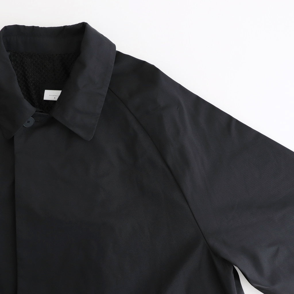 NKBSCT - 強撚ポリエステル・メモリーギャバジン ステンカラーコート #95 Black [SN_NC1303CT]