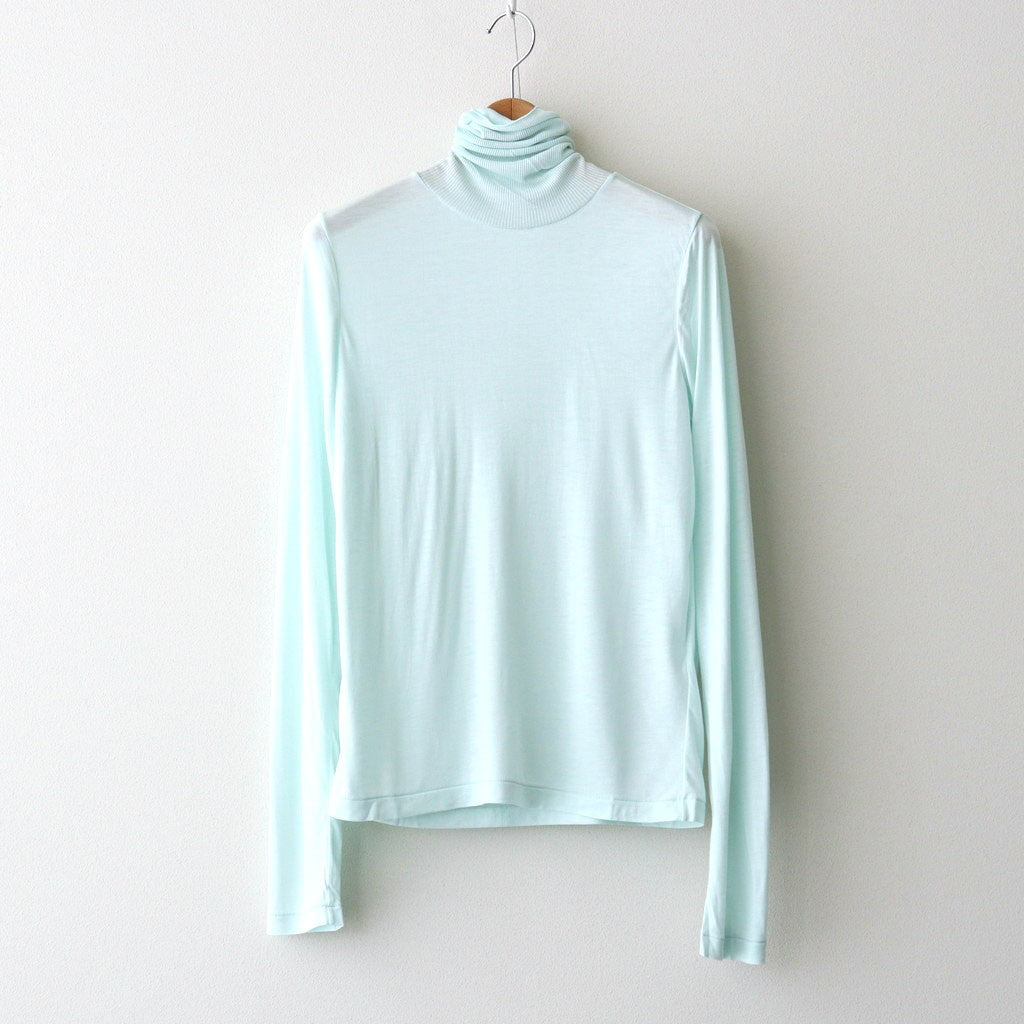 MODAL SILK JERSEY TURTLENECK PULLOVER #MINT [KKAGLW0012]