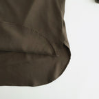 CUPRO TWILL OVERSIZED LS SHIRT #DARK BROWN [ST.1459]