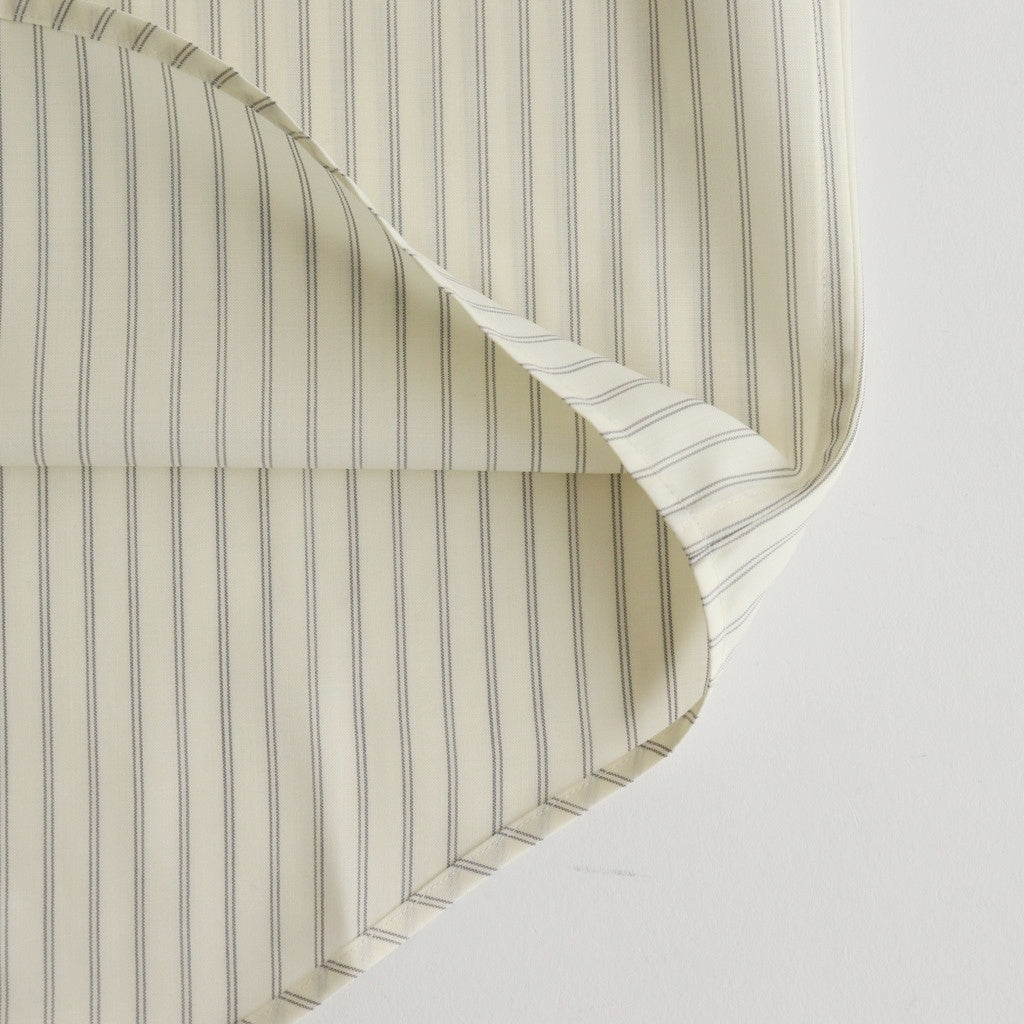 SUPER FINE WOOL STRIPE SHIRT #IVORY STRIPE [A25SS01WW]