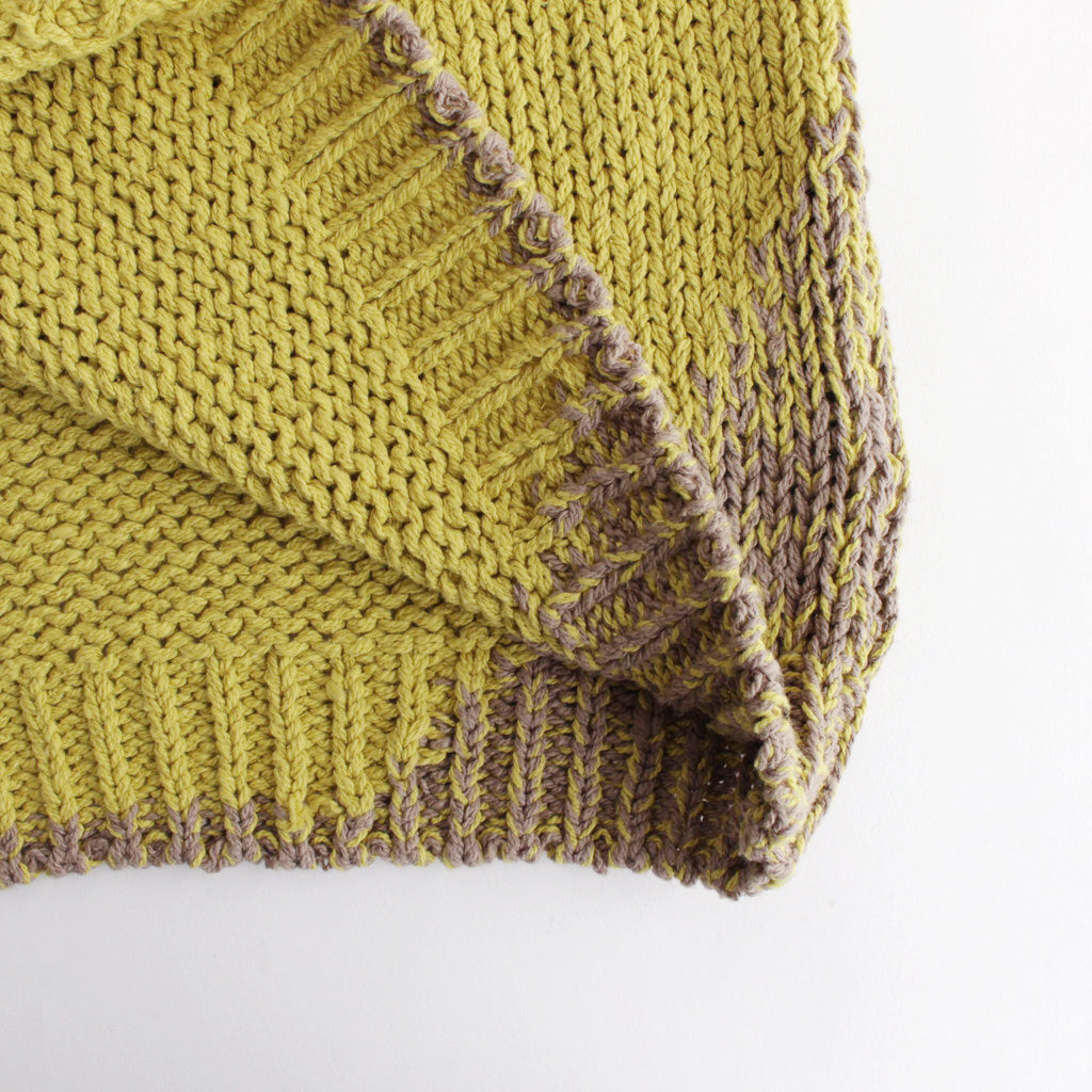 INTARSIA CREWNECK SWEATER #YELLOW [YK24SS0678S]