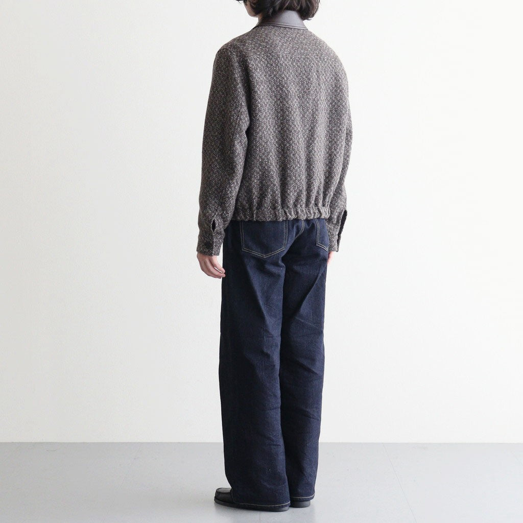 Herringborn Tweed Zip Blouson #Brown [YK26FW01314B]