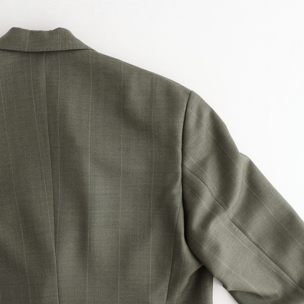 BLUEFACED WOOL JACKET #OLIVE GRAY STRIPE [A26AJ03BS]