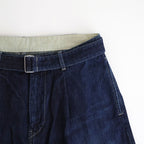 Selvage Denim Belted Pants #INDIGO_DARK FADE [GU261-40064DB]