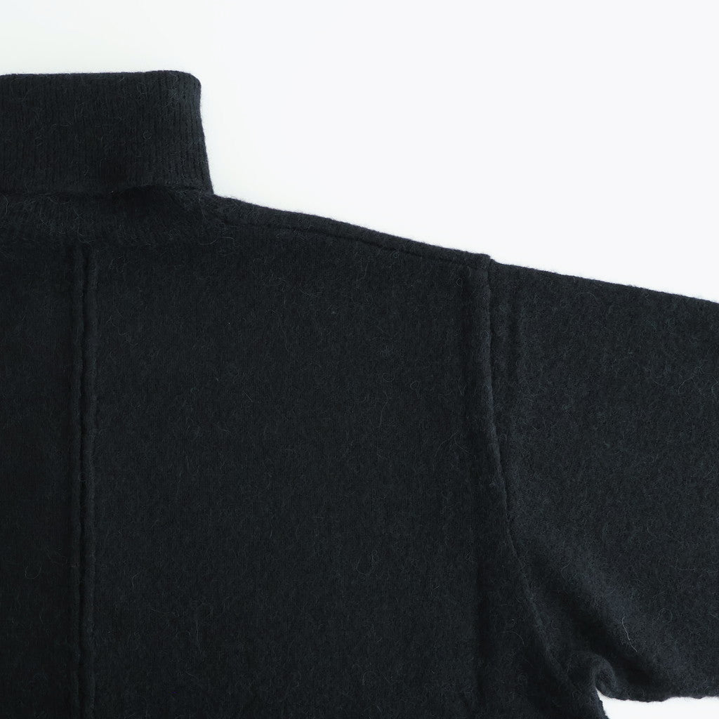WOOL/ALPACA KNIT LOOSE TURTLE NECK PO #BLACK [ST.1295]
