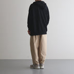 FCDPTD｜製品染＆ポリエステル裏毛 前開きパーカー #BLACK [GE_FR0304TD]