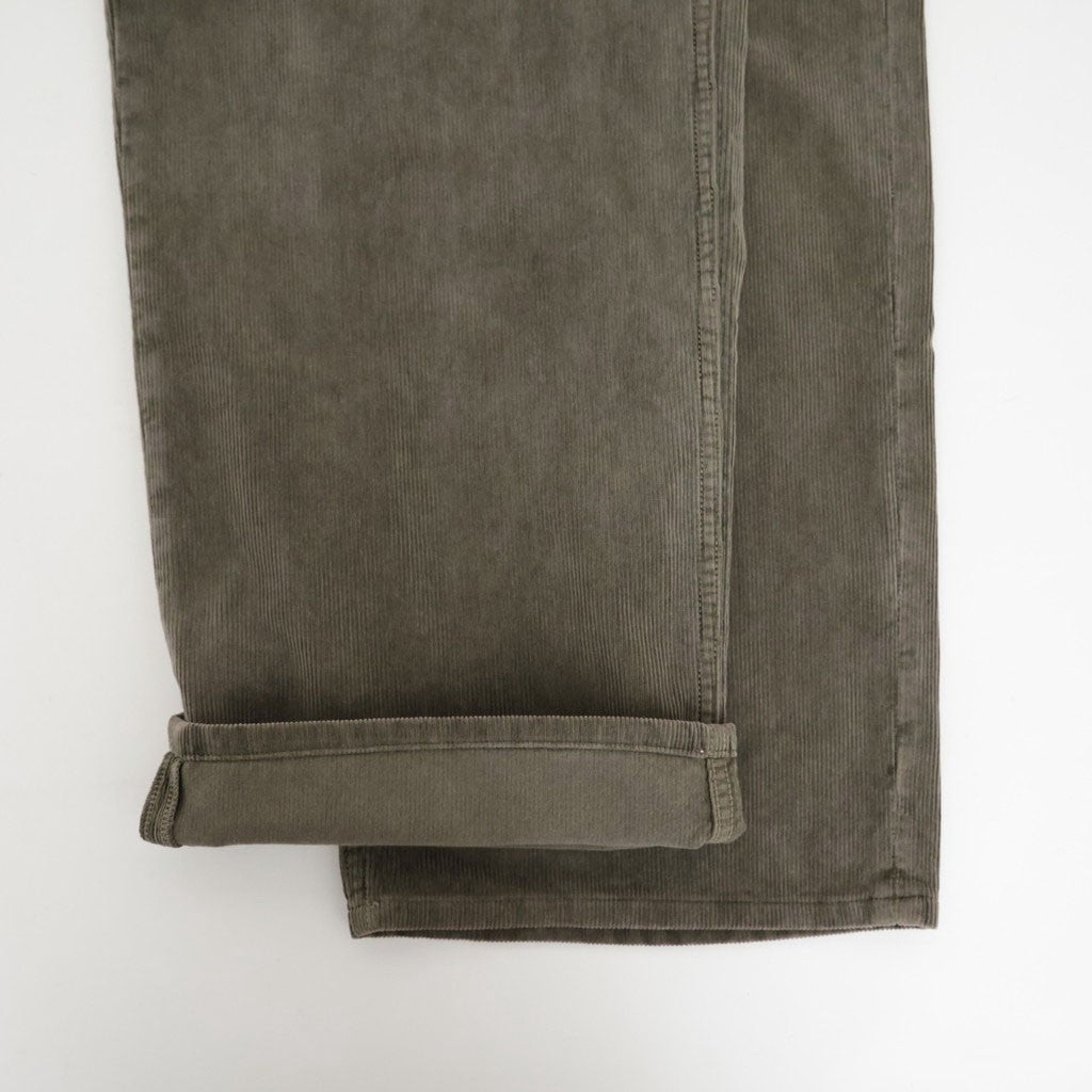 GARMENT-DYED FINX CORDUROY 5P WIDE PANTS #OLIVE BROWN [A26AP01FX]