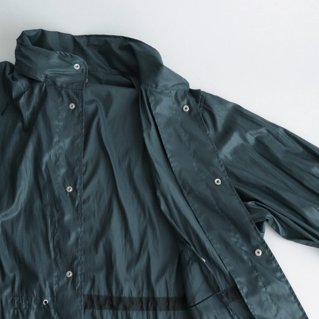 LEATHER LIKE POLYESTER SNOW PARKA #DUSTY GREEN [YK24SS0636C]