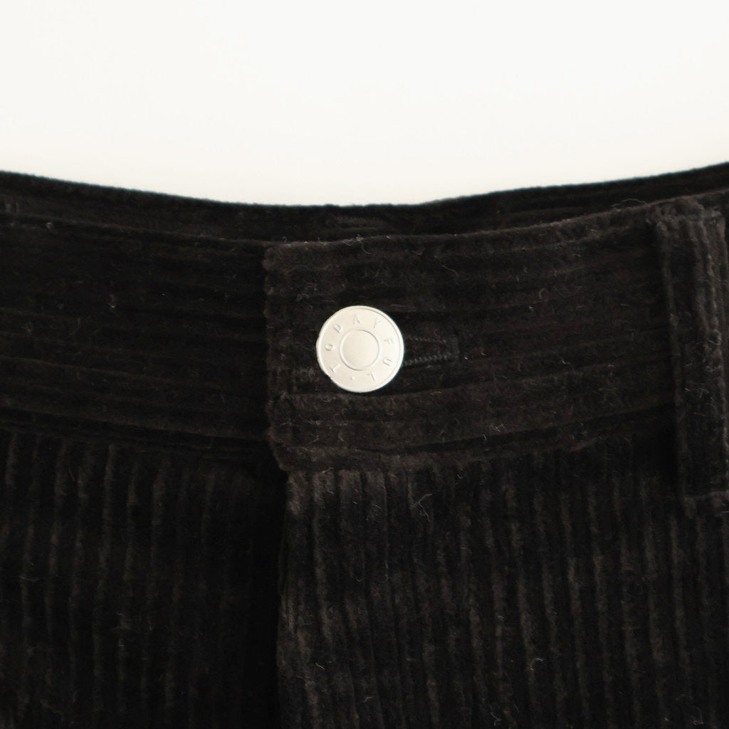 Chunky Corduroy Pants #BLK [12610703]