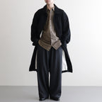 ウールサージ 製品縮絨コート #BLACK [HP-C101-051]