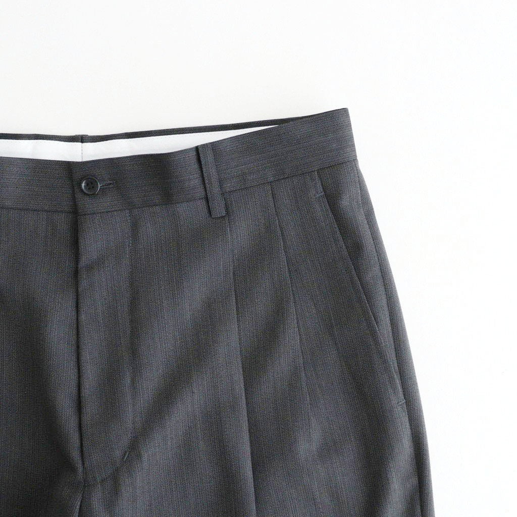 Melange Herringbone Pleated Wide Trousers #GRAY [GM261-40332]