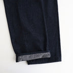 SILK NEP DENIM 5P WIDE PANTS #DARK NAVY [A26AP01SD]