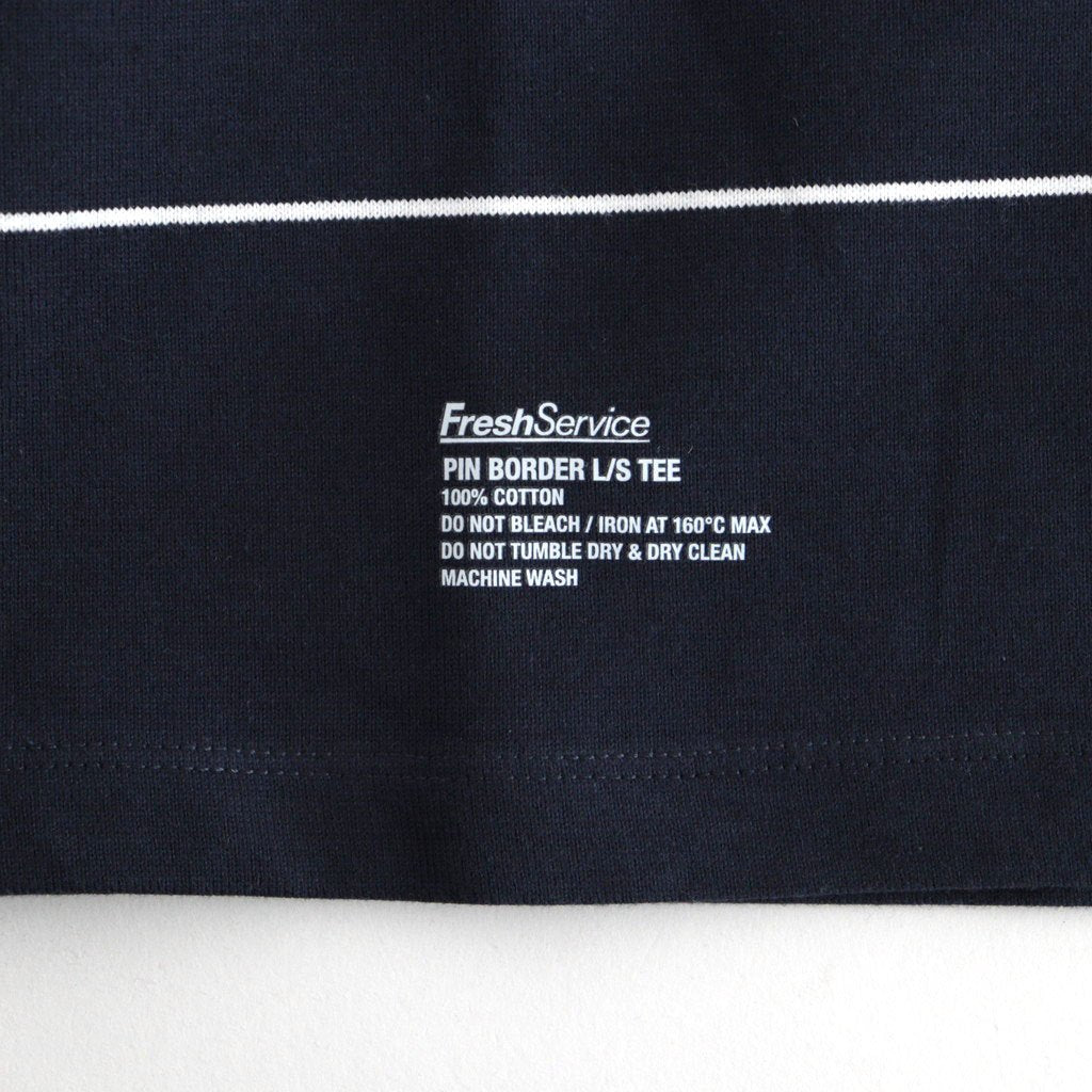 PIN BORDER L/S TEE #NAVY×WHITE [FSC261-70261]