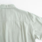 COTTON SILK VIERA LOOSE FIT HALF SLEEVE SHIRT #GREEN [BLAGLM0206]