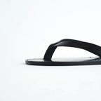 Leather Thong Sandals #BLK [12611018]