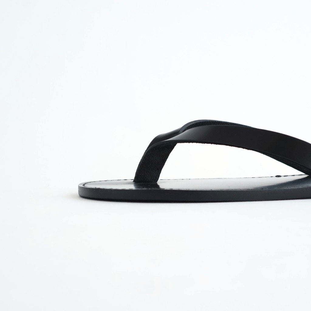 Leather Thong Sandals #BLK [12611018]