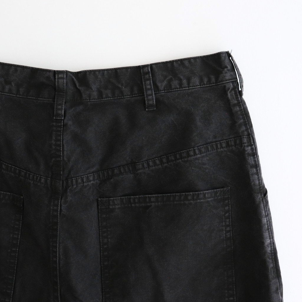 綿オックス 製品加工ワイドパンツ #BLACK [HP-P008-051]