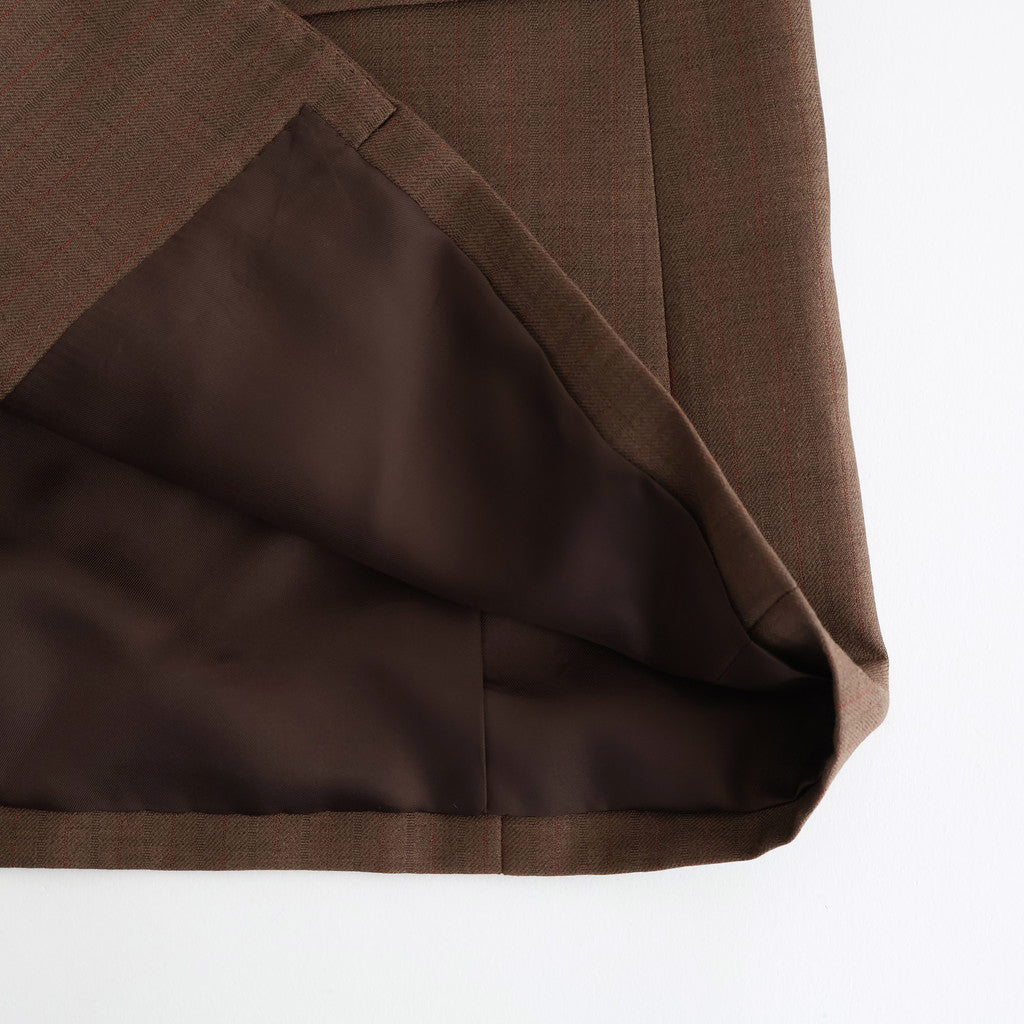 BLUEFACED WOOL JACKET #BROWN RED STRIPE [A25AJ01BS]