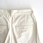 WASHED FINX CHINO ONE-TUCK PANTS #IVORY WHITE [A25SP05FC]