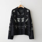 Embroidery Patchwork Shirts #BLK [12610428]