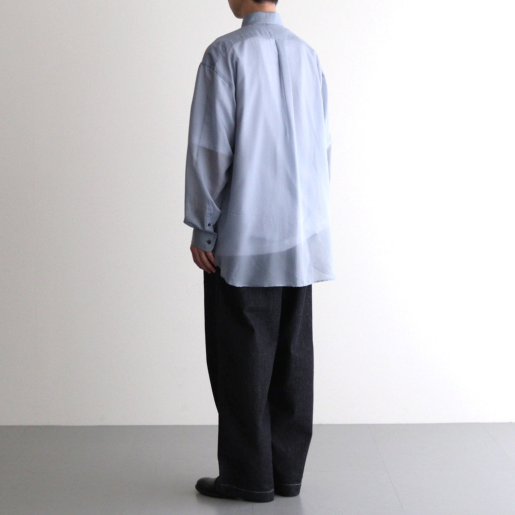 SHEER STRIPE SHIRTS LOOSE FIT #BLUE STRIPE [2541000507]