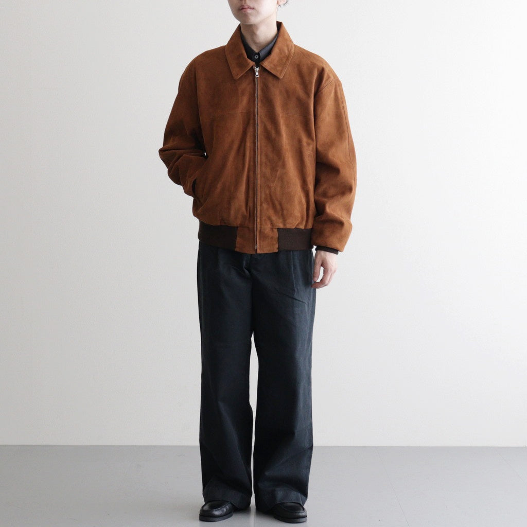 GOAT SUEDE ZIP BLOUSON #CAMEL BROWN [A25AB01GS]