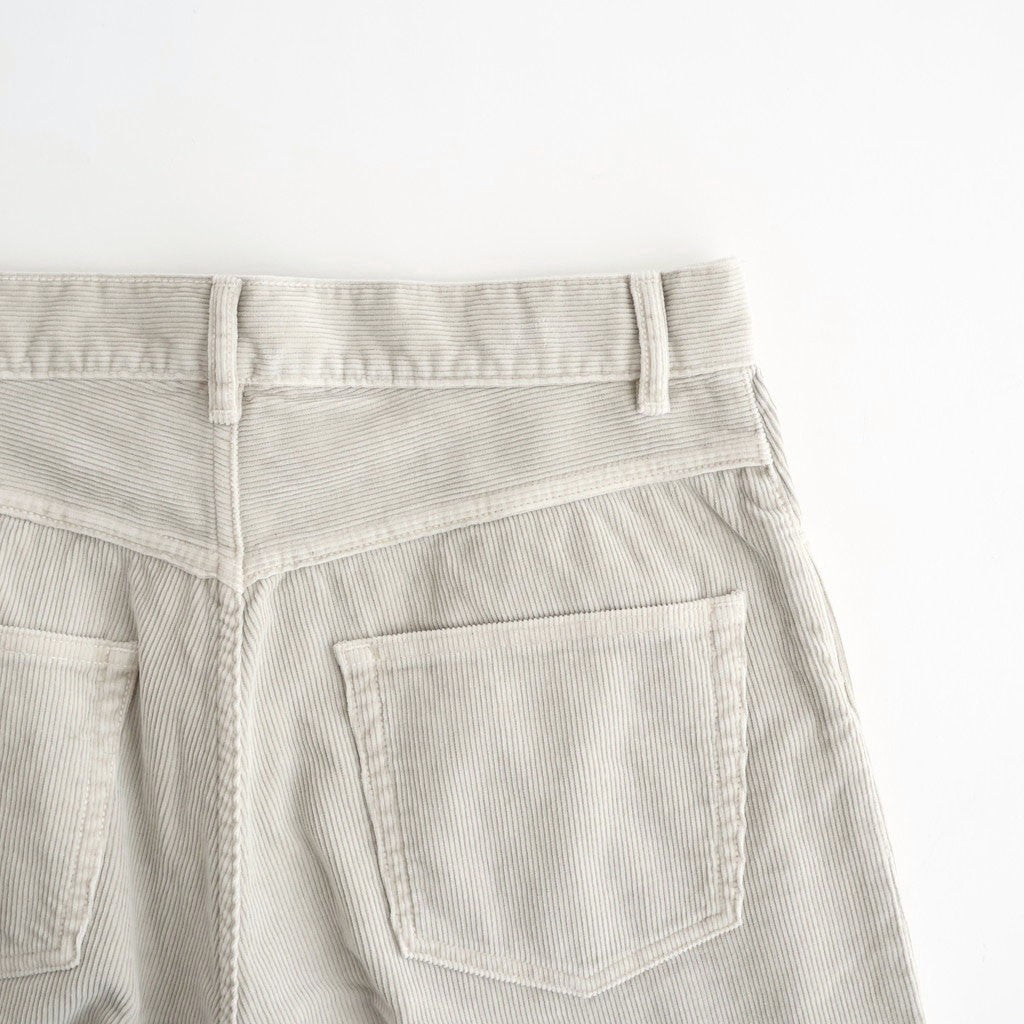 GARMENT-DYED FINX CORDUROY 5P WIDE PANTS #WHITE KHAKI [A26SP02FX]